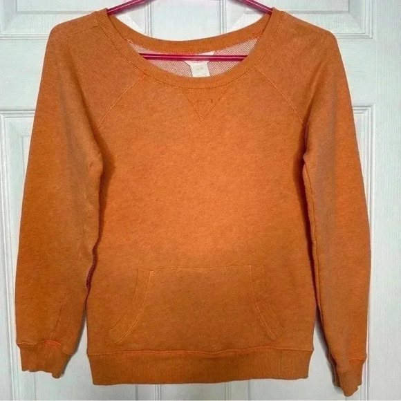 Joe Fresh Sweatshirt Elbow Patches Orange /  Purple Size Extra Small - Picture 1 of 16